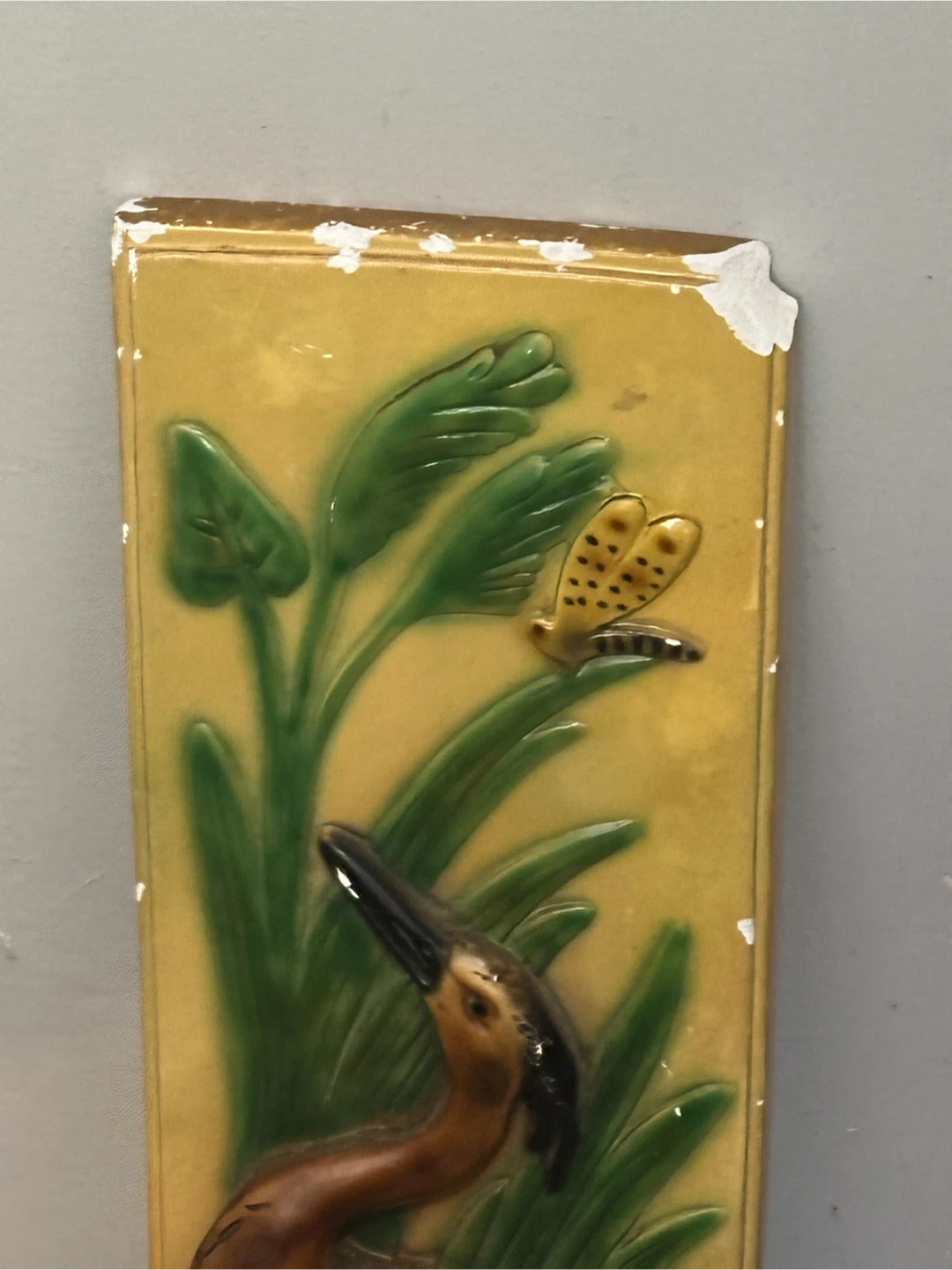 Rare 24.75” tall Chalkware Heron - photo 2