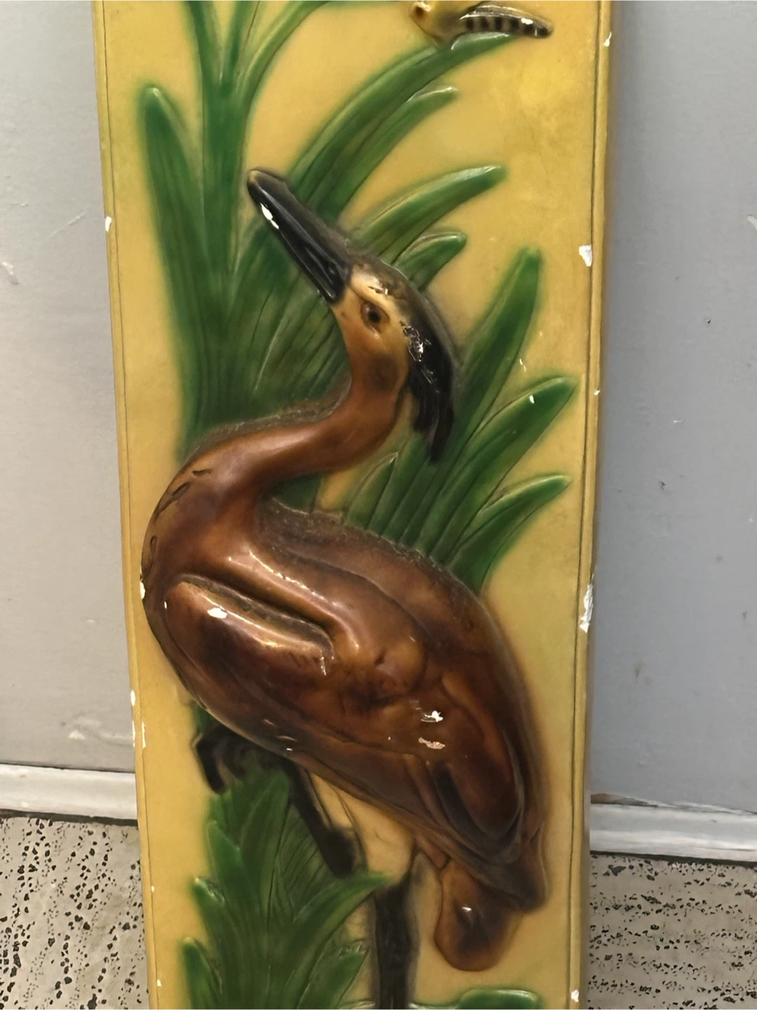 Rare 24.75” tall Chalkware Heron - photo 3