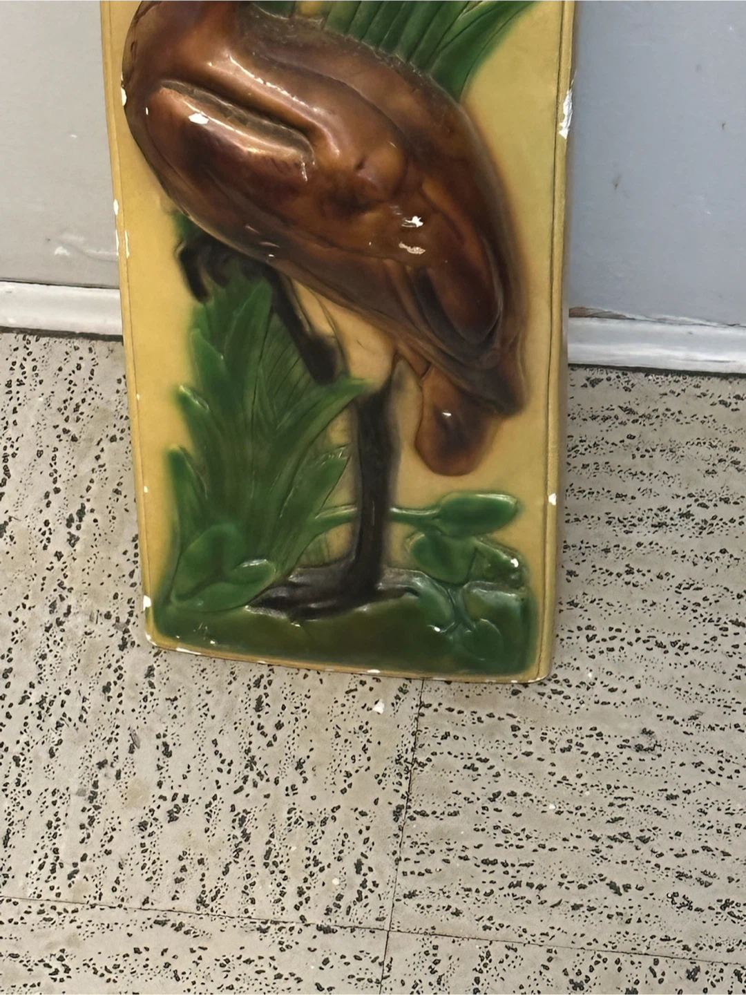 Rare 24.75” tall Chalkware Heron - photo 4