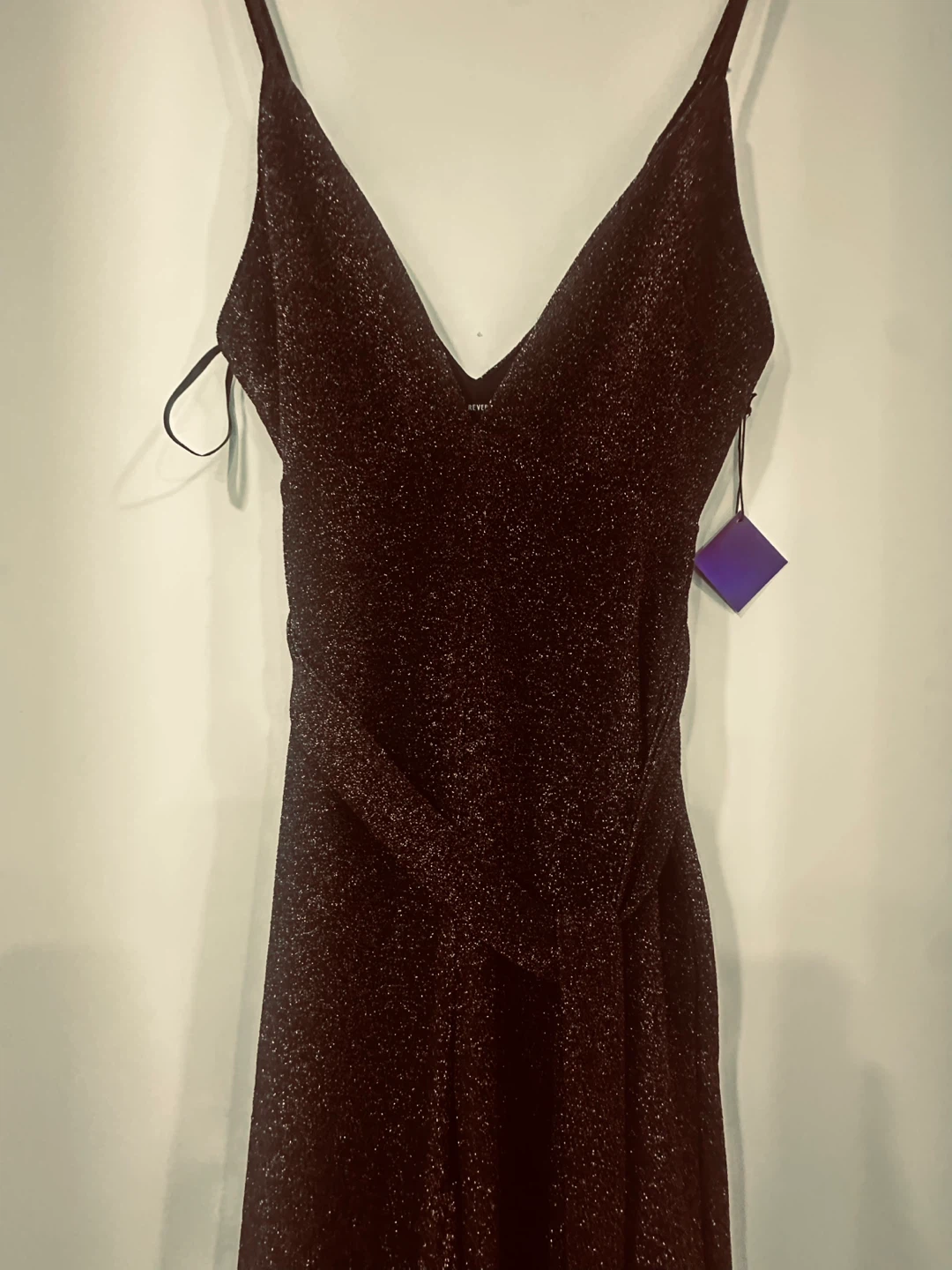 Forever 21 Party Collection Glitter Wide-Leg Jumpsuit — Size S - photo 3