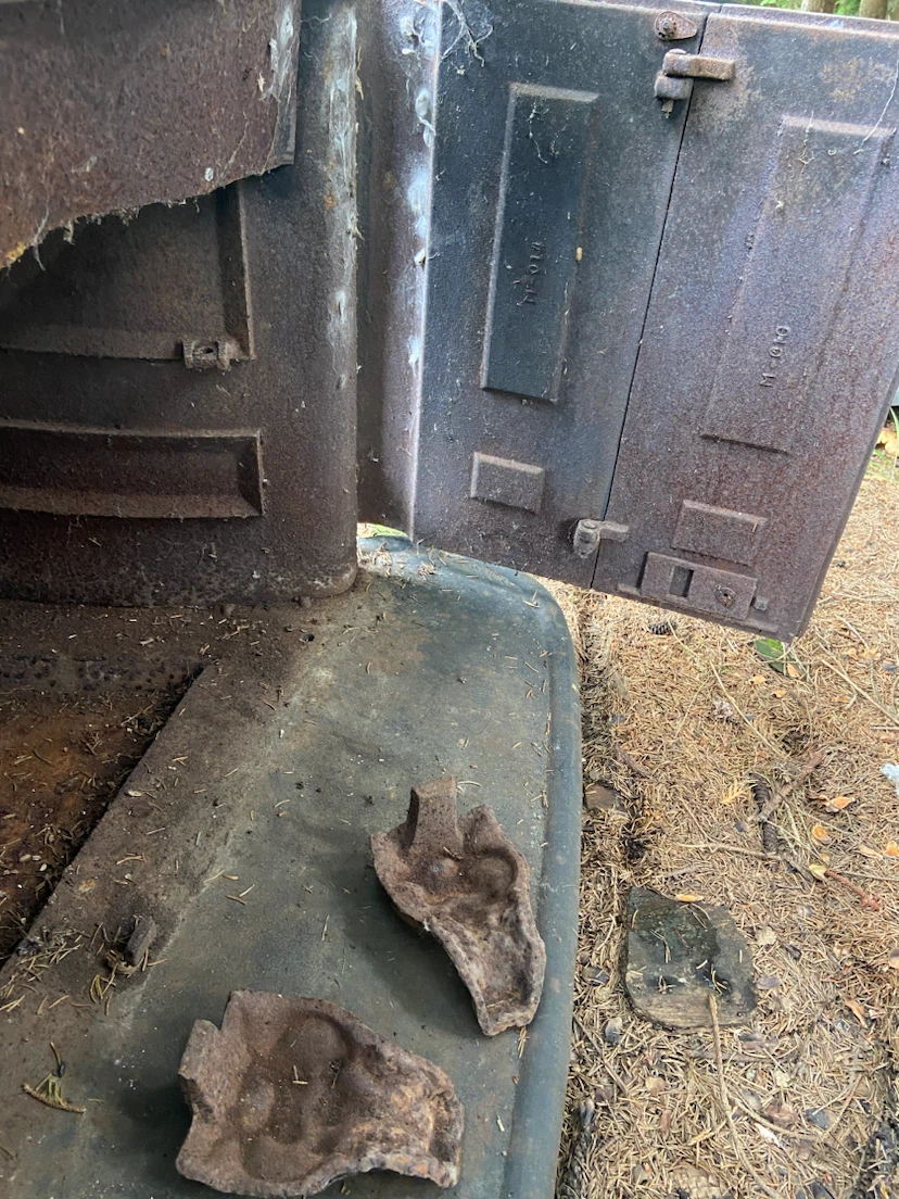 Vintage iron wood stove hearth craft - photo 3