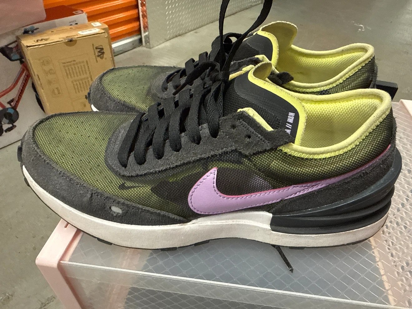 Nike Waffle One DC0481-002 Yellow/Purple Youth Shoes - photo 2