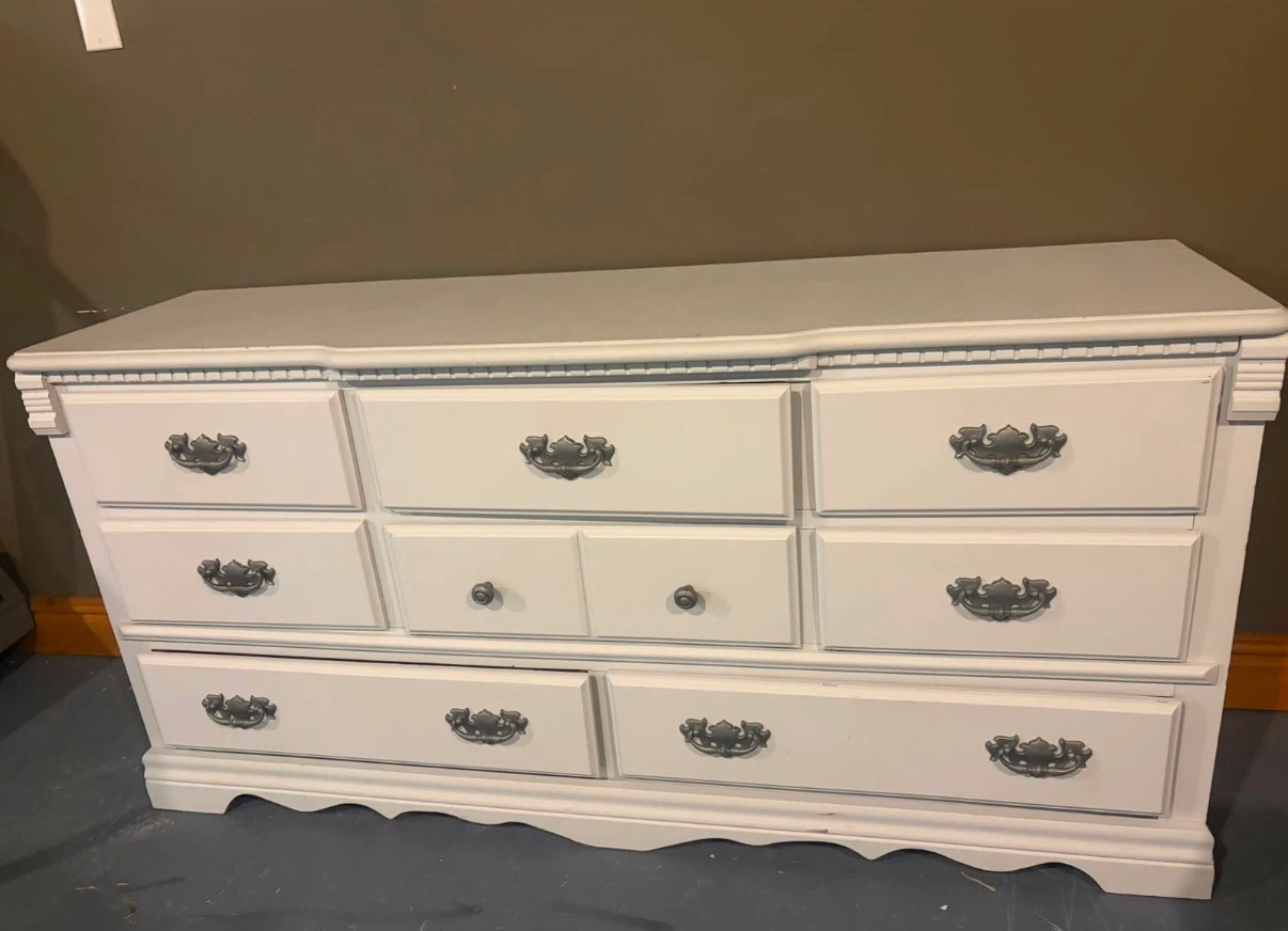 White Dresser with 8 Drawers