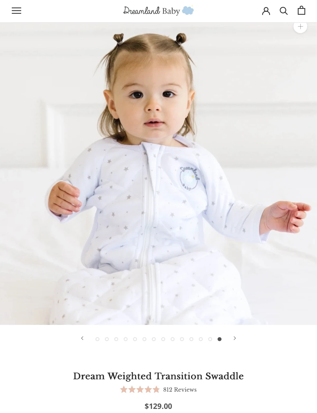 Dreamland Baby Weighted Swaddle sack 3-6 Months - photo 2