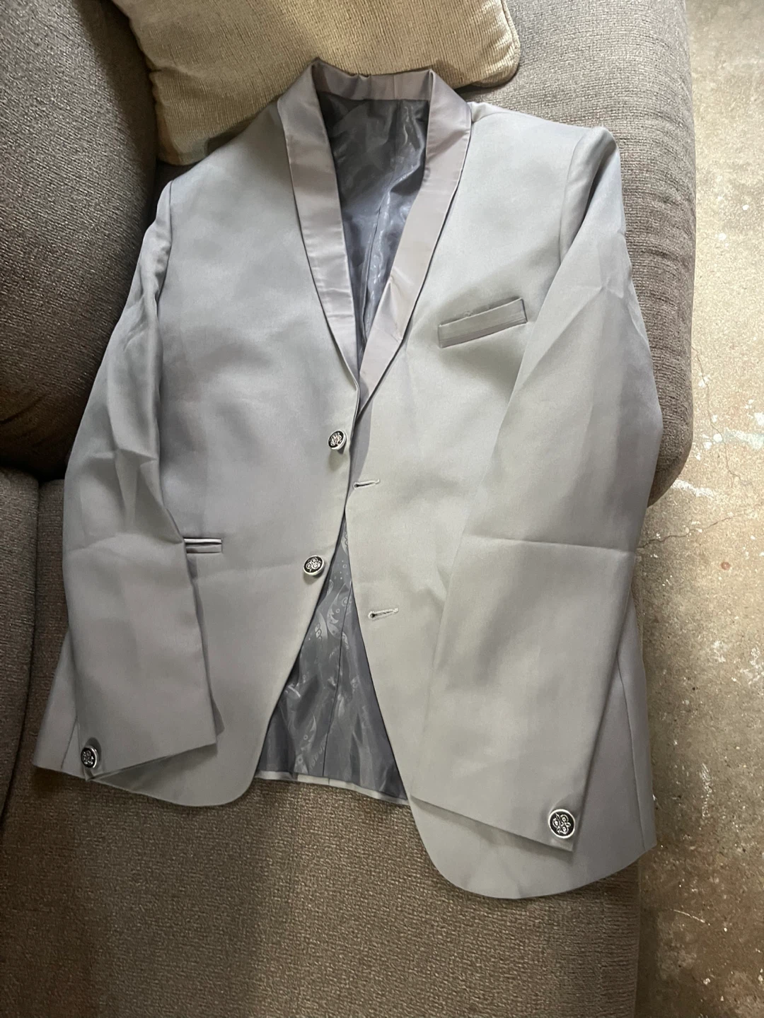 ADS Suits Men's Grey Suit Jacket and Pants Set - photo 2