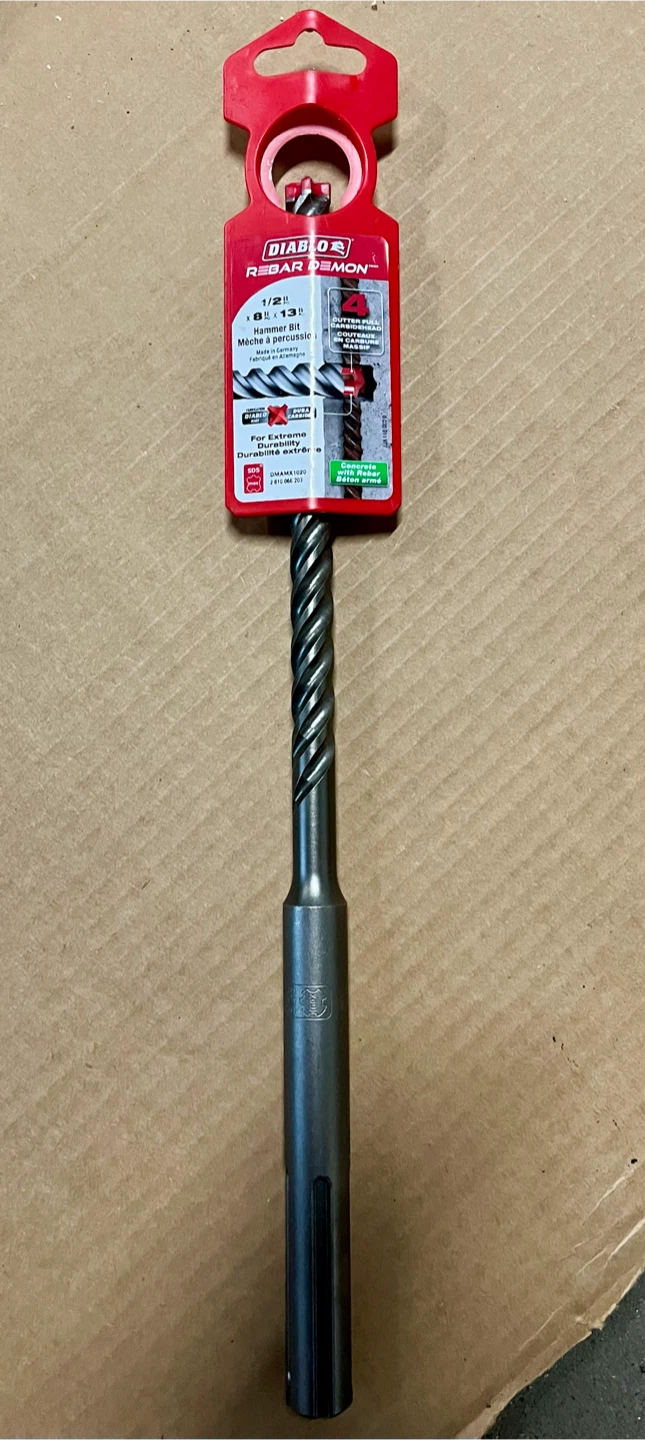 🇩🇪 NEW Diablo Rebar Demon Hammer Bit 1/2" x 8" x 13"