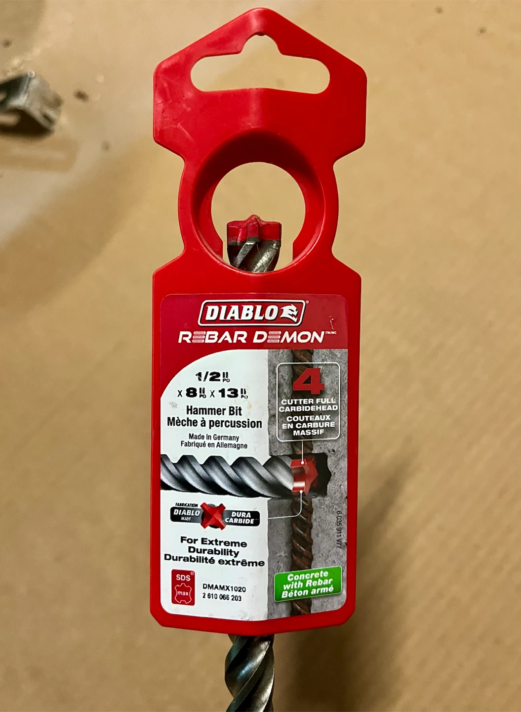 🇩🇪 NEW Diablo Rebar Demon Hammer Bit 1/2" x 8" x 13" - photo 2