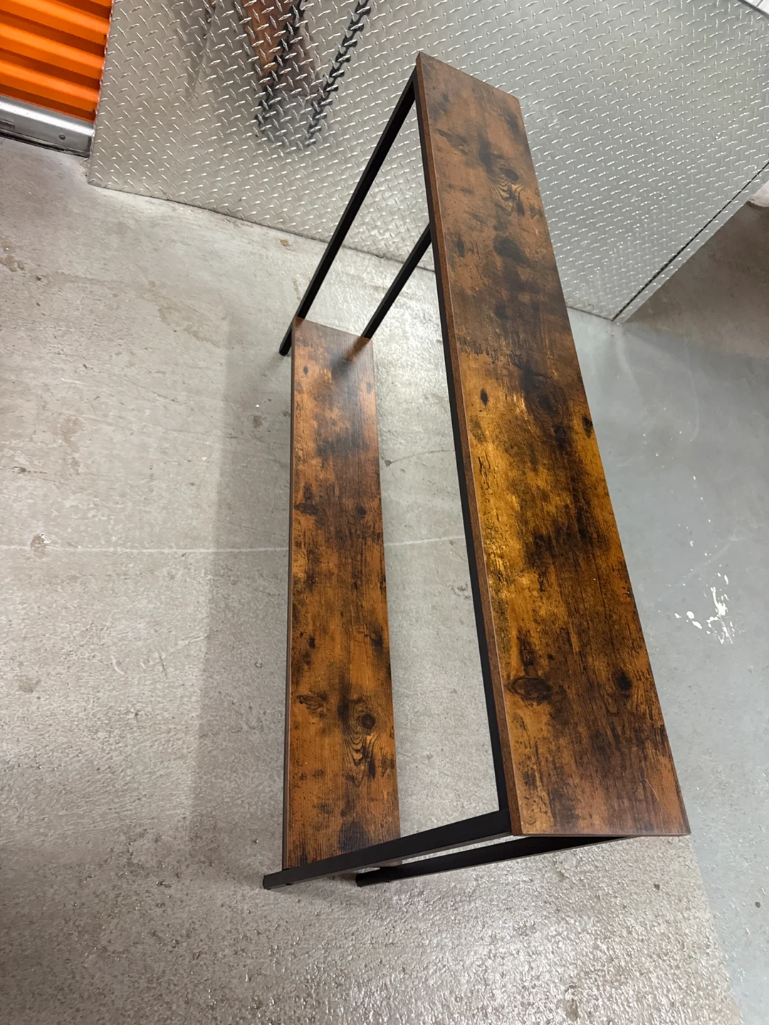 Beautiful Rustic Console Table with Two Shelves