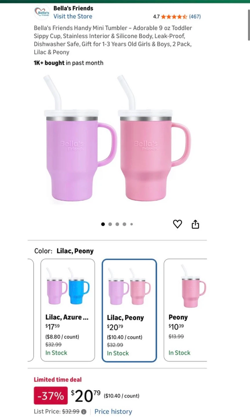Bella's Friends 9 oz Toddler Sippy Cups (2 Pack) - photo 5