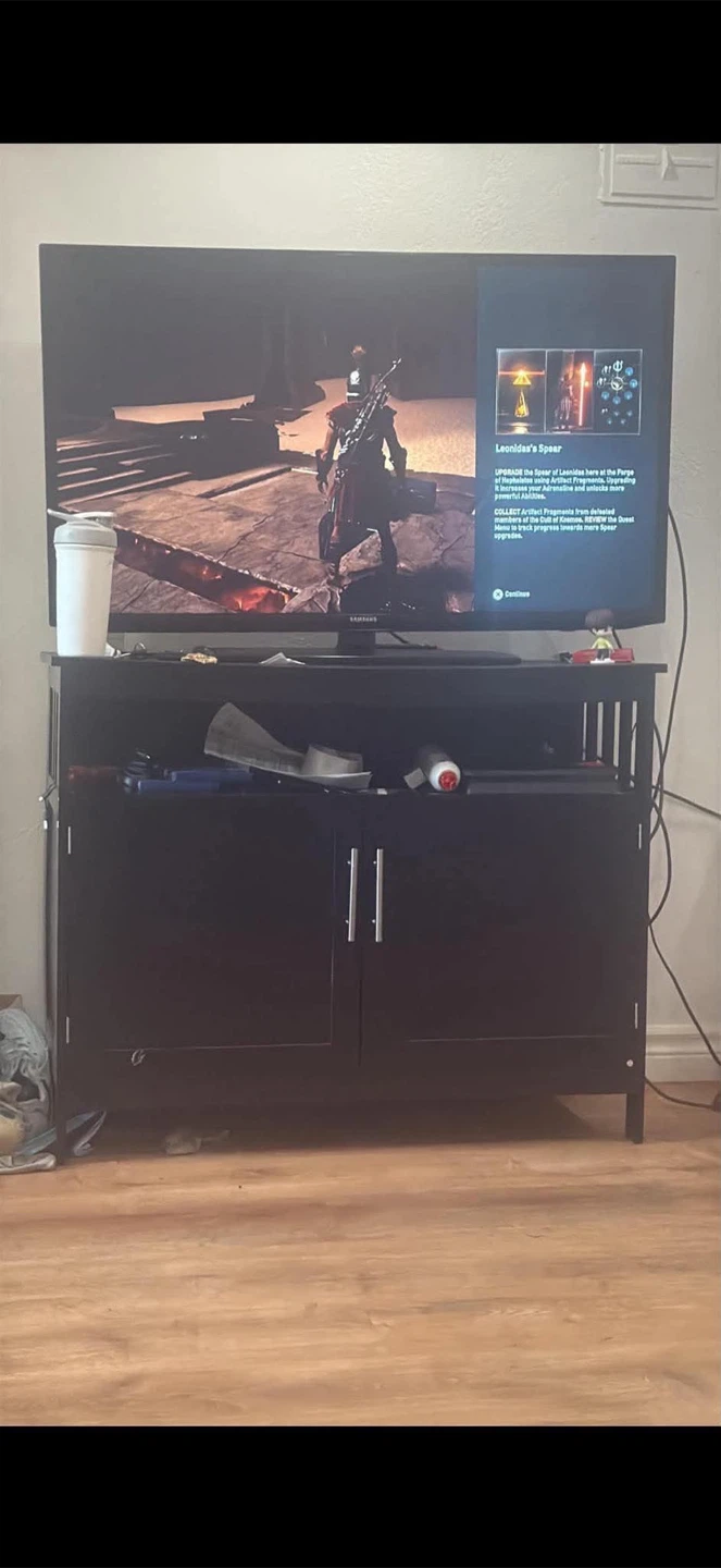 Tv table with cabinets
