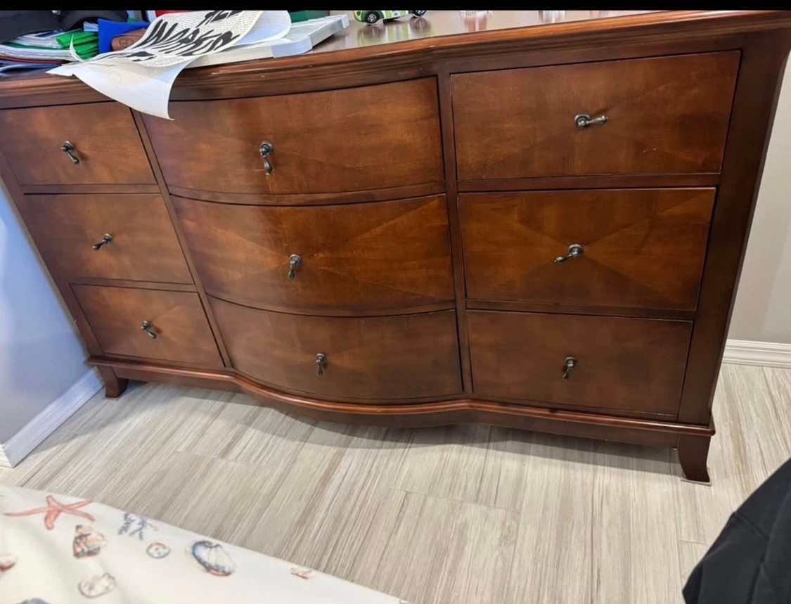 Wooden Dresser and Nightstand Set - photo 3