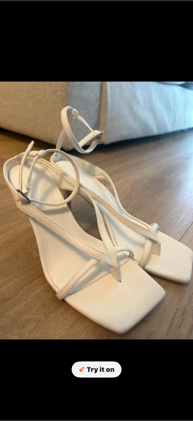 OAK- FORT White Strappy Square Toe Heels - photo 4
