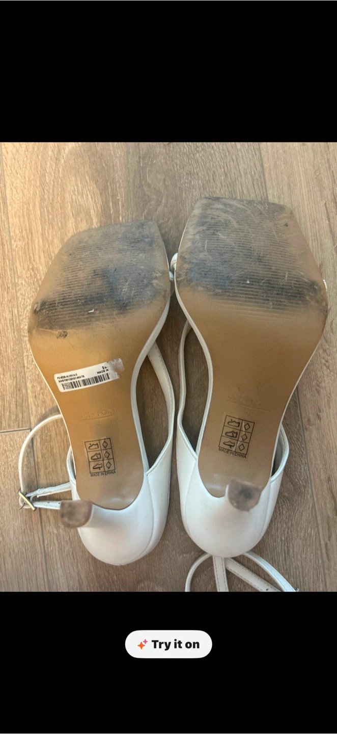 OAK- FORT White Strappy Square Toe Heels - photo 5
