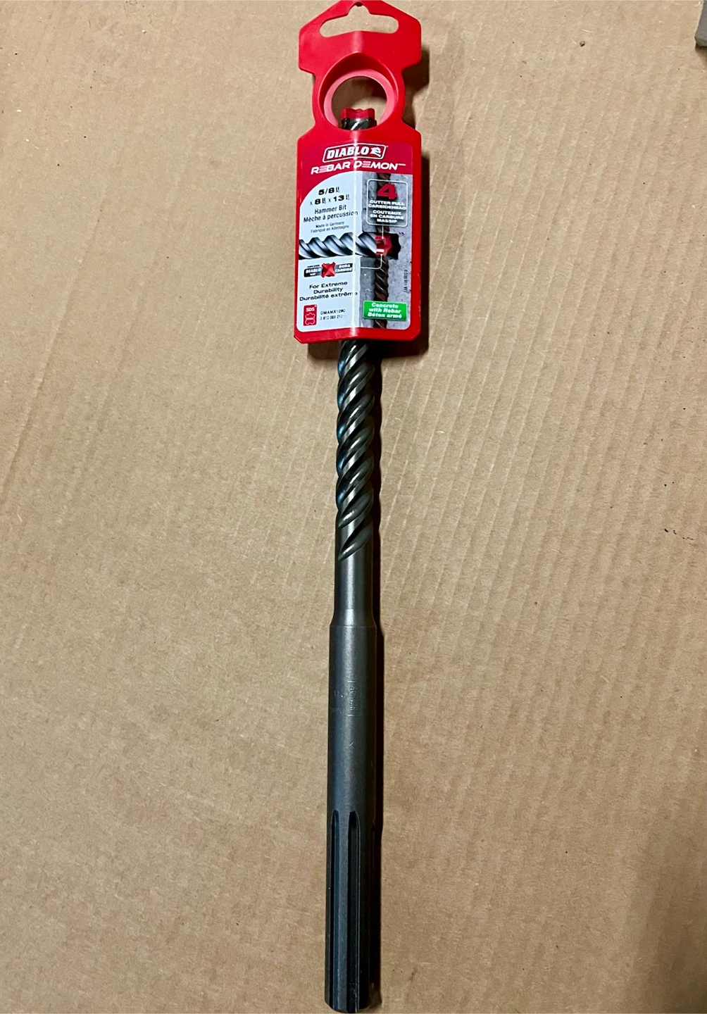 🇩🇪 NEW Diablo Rebar Demon SDS Hammer Bit 5/8" x 8" x 13"