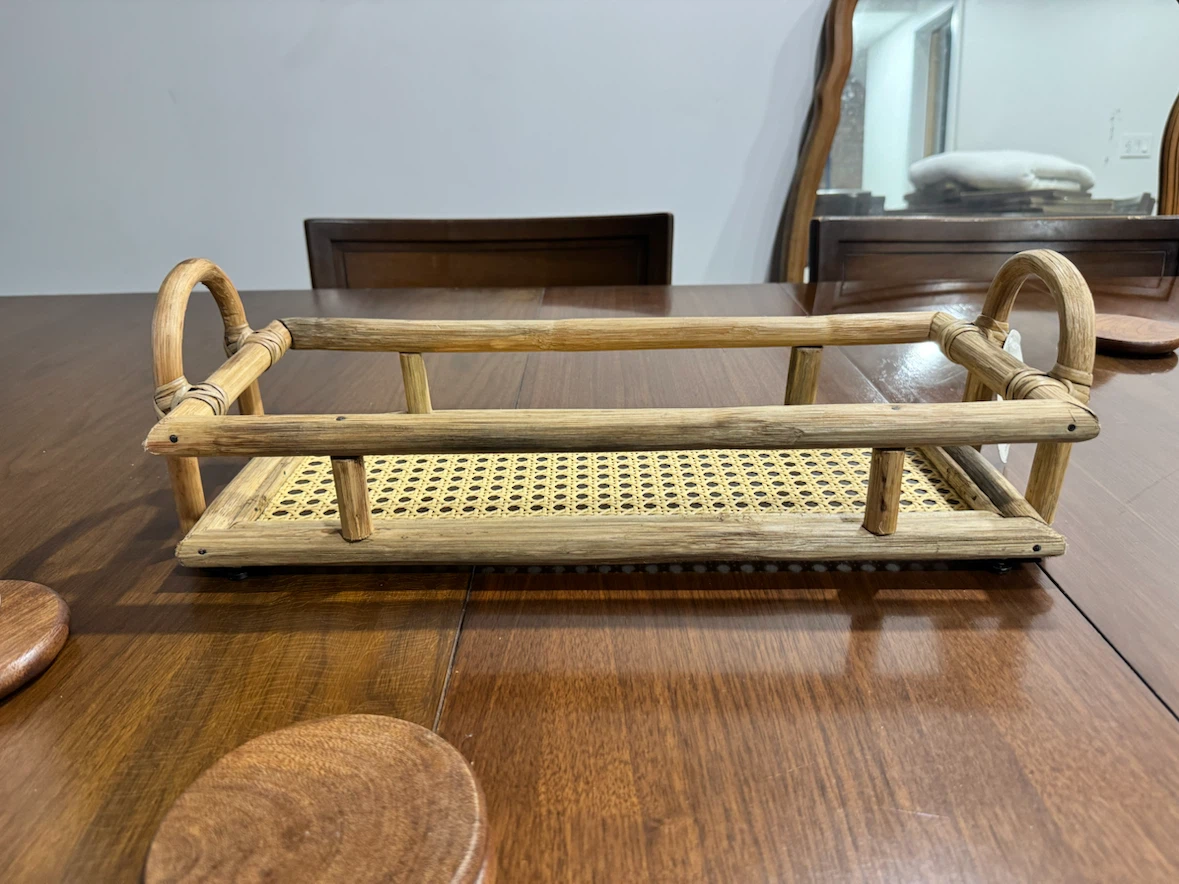Threshold Bamboo Serving Tray with Handles