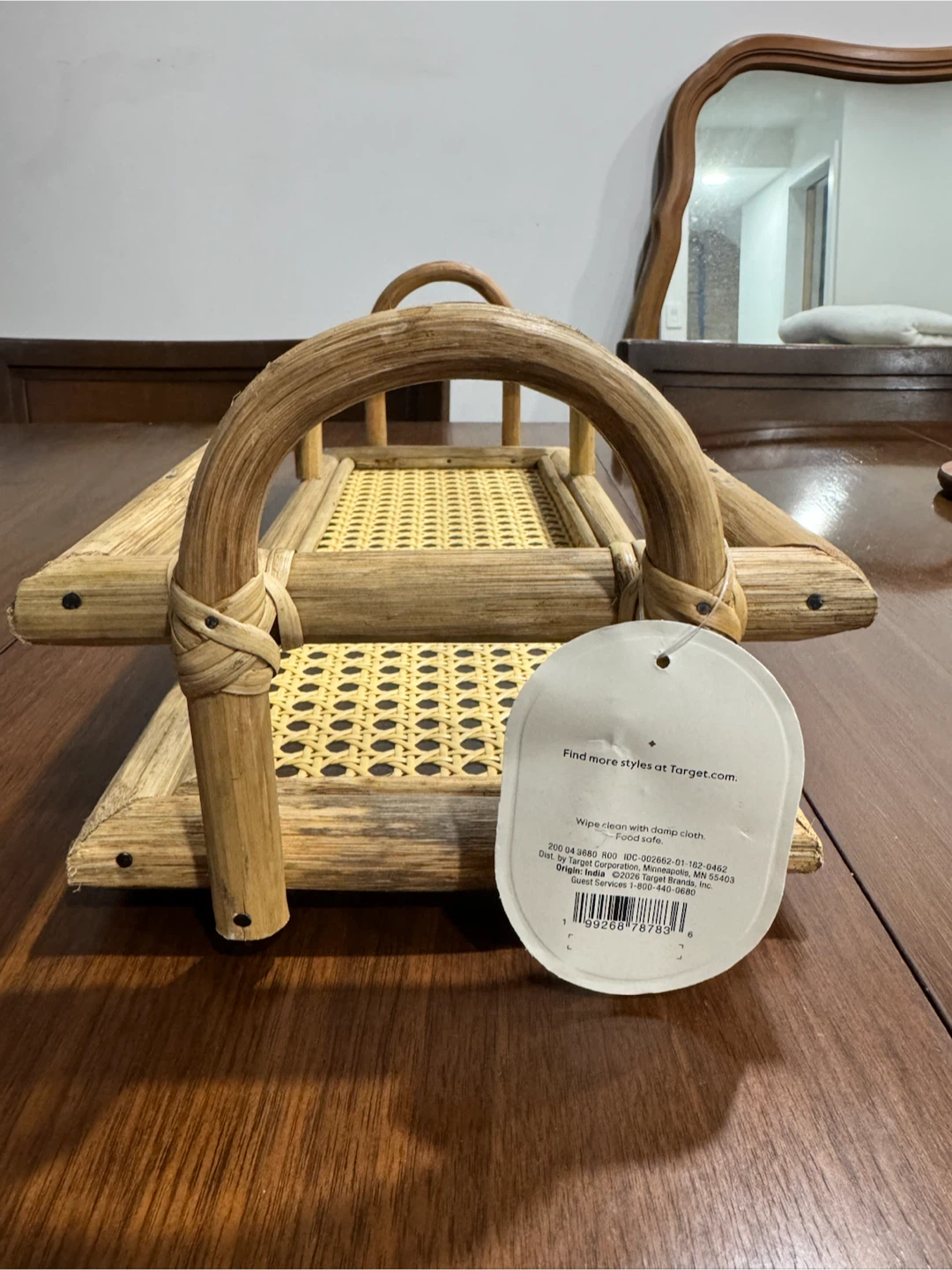 Threshold Bamboo Serving Tray with Handles - photo 3