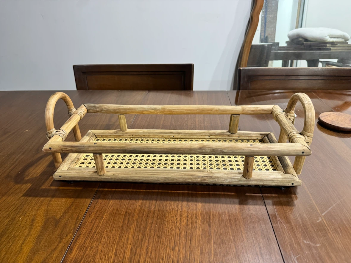 Threshold Bamboo Serving Tray with Handles - photo 4