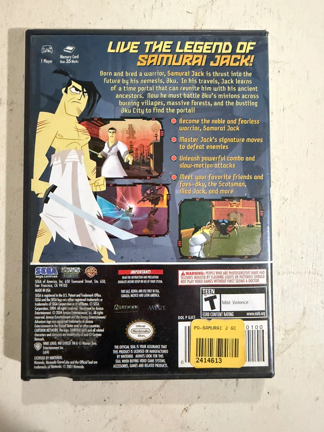Samurai Jack: The Shadow of Aku (Nintendo GameCube) - photo 2