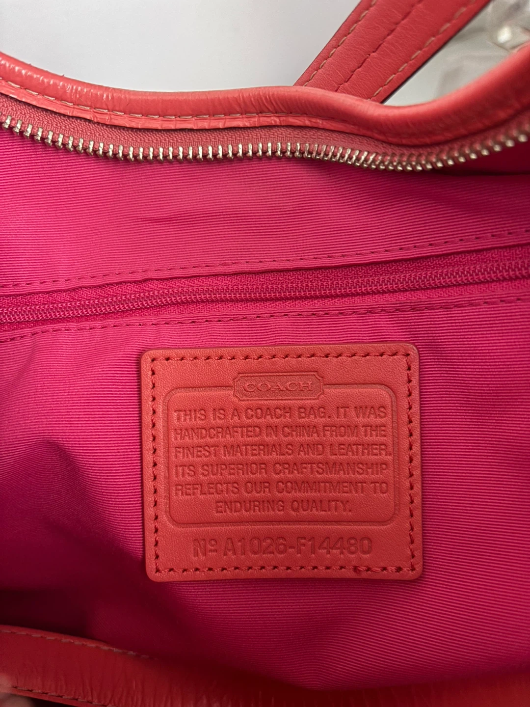 Coach Pink & Orange Signature Hobo Bag - photo 3