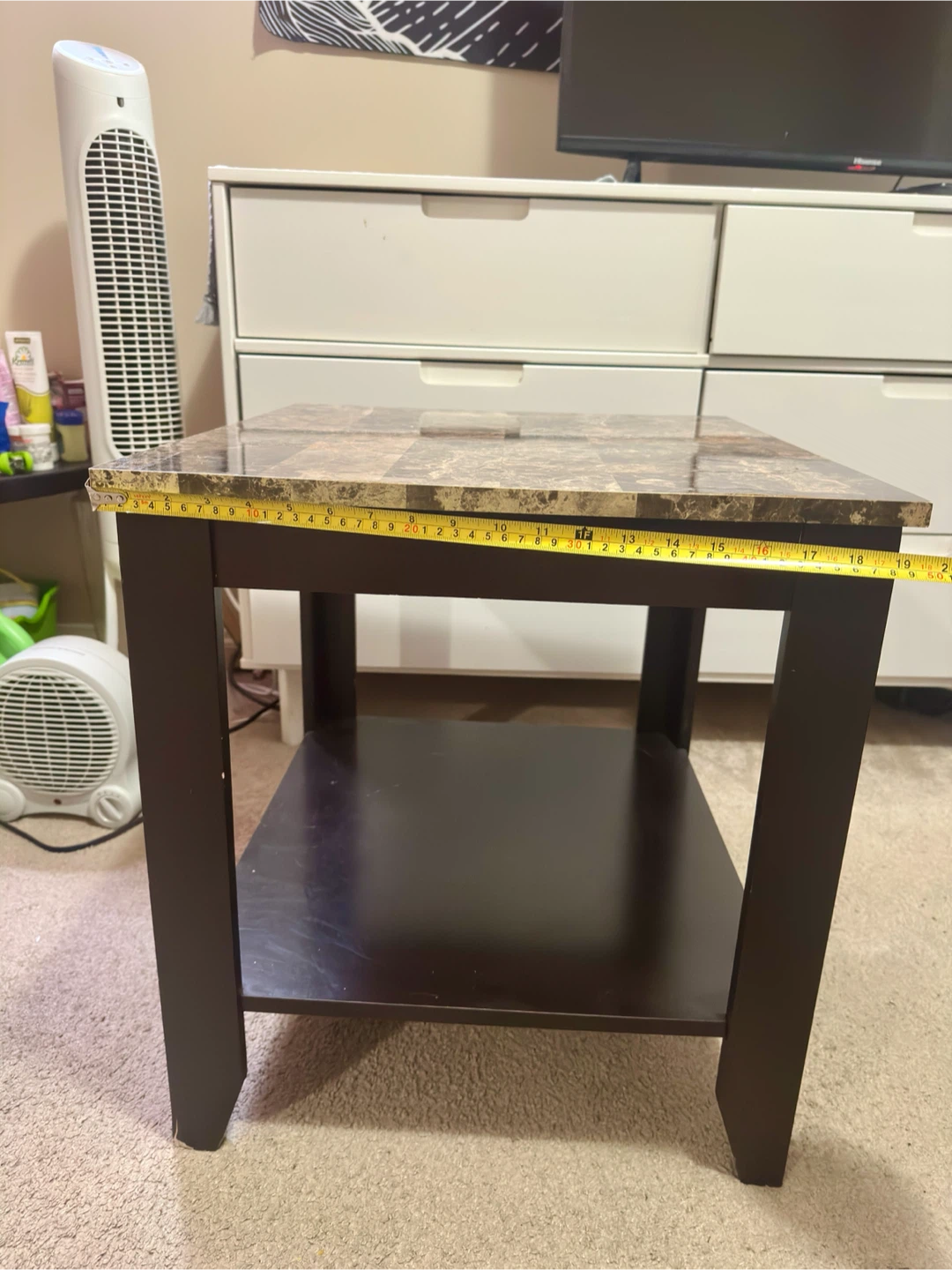 2x End Table with Marble Top - photo 3