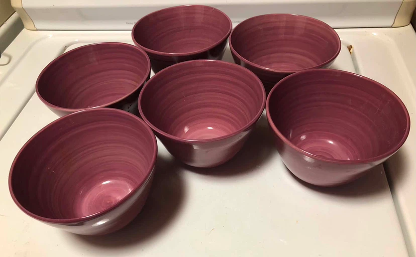 Set of 6 Red Bowls - photo 4