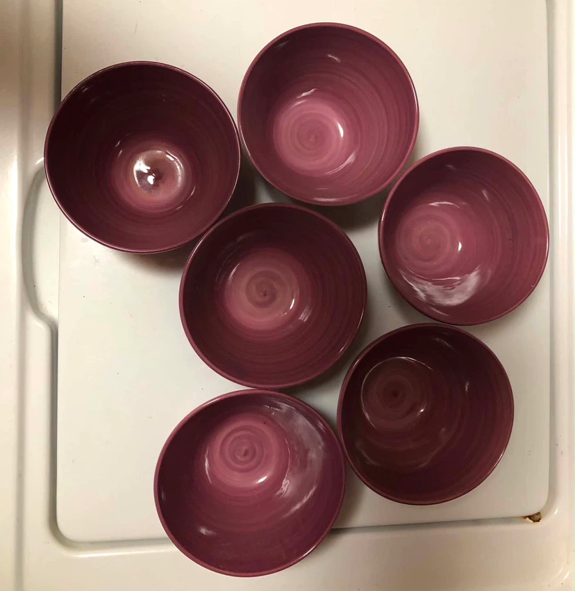 Set of 6 Red Bowls - photo 5
