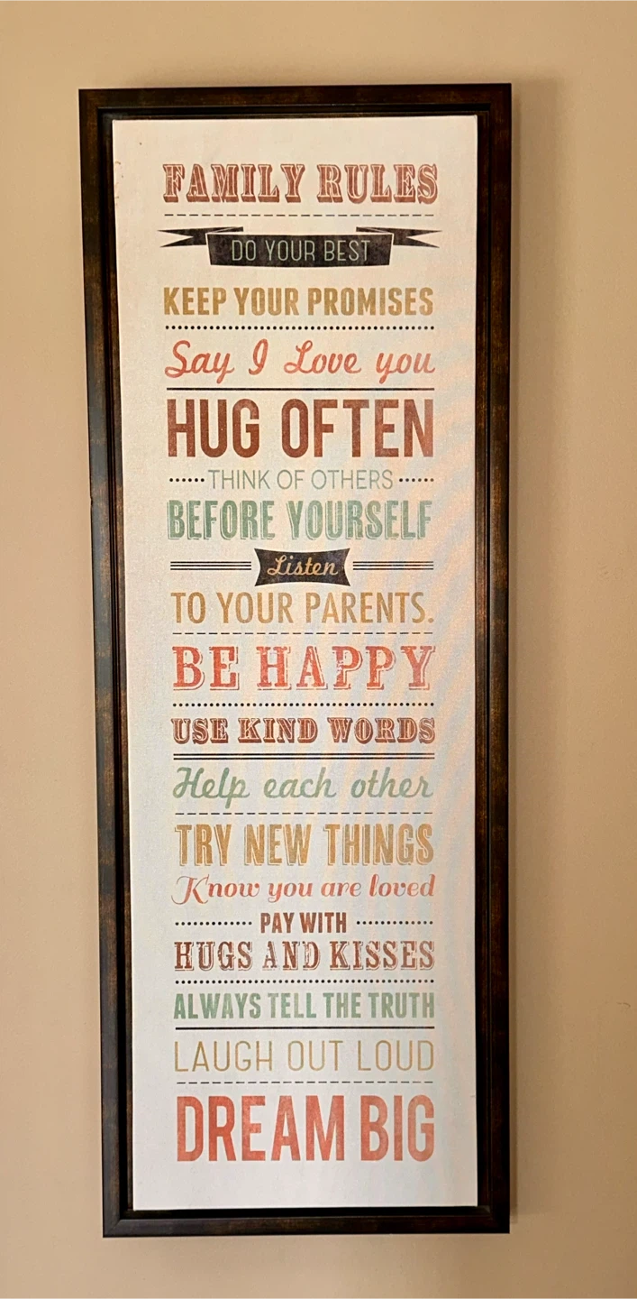 Family Rules Wall Art