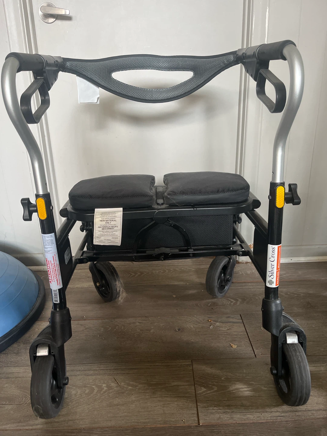 Foldable 4 Wheel Walker with Seat and Basket