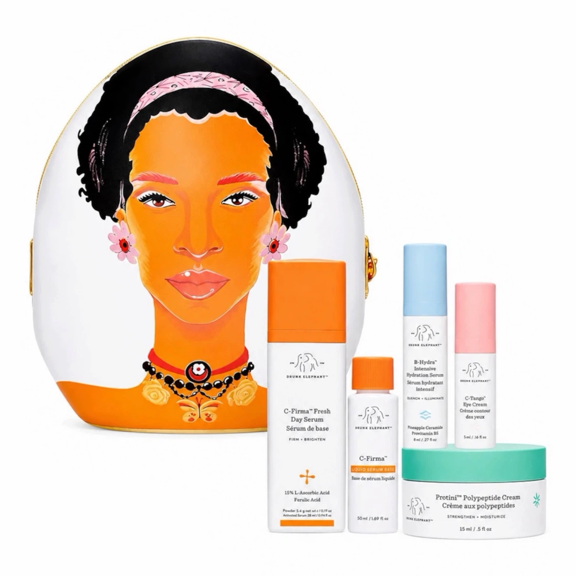 DRUNK ELEPHANT FACE BRIGHTENING SKINCARE KIT THE AM ROUTINE