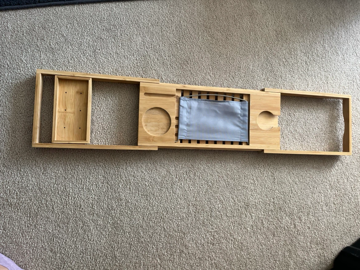 Bamboo Bath Caddy Tray - photo 2