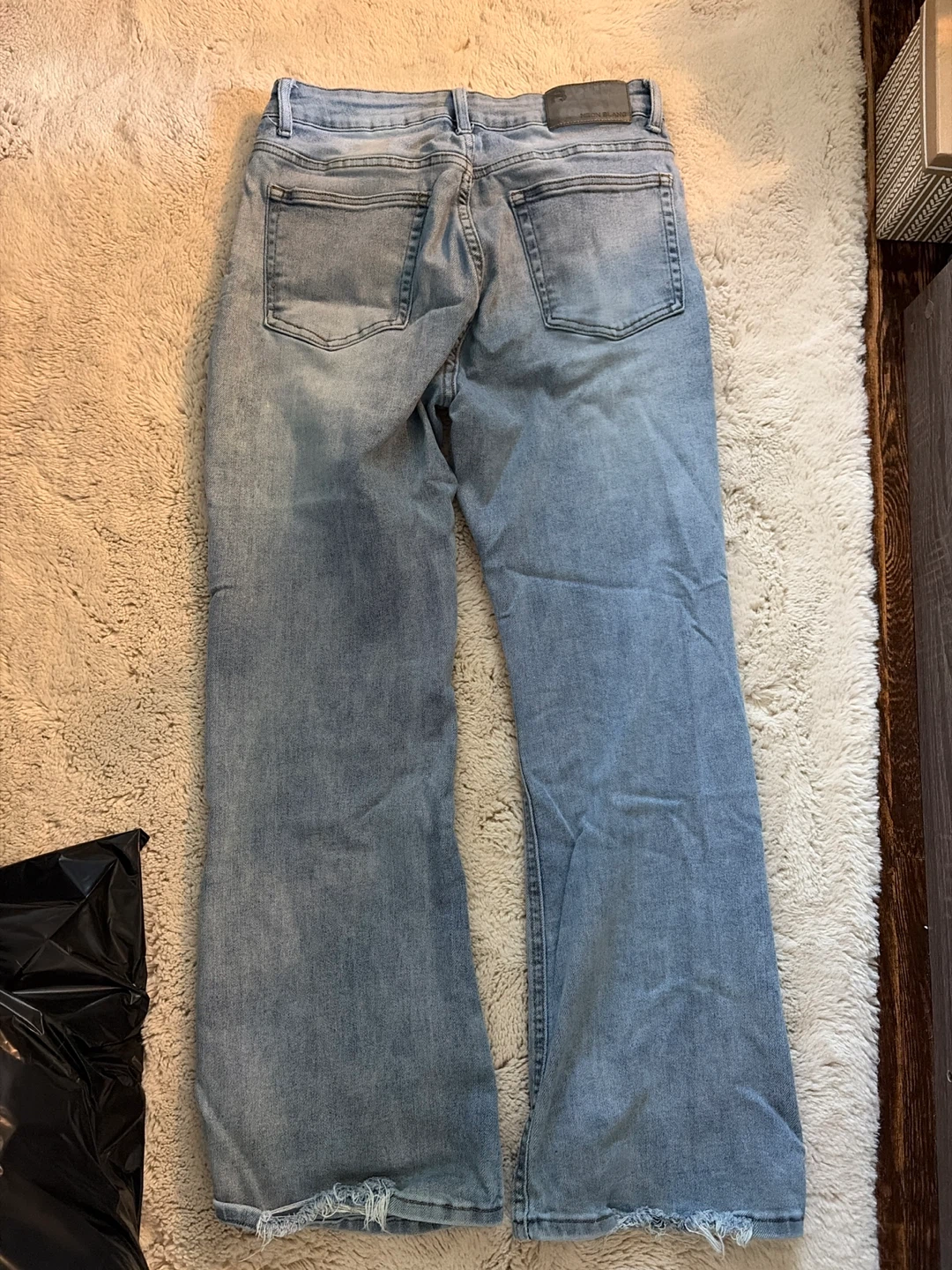 Neon Blanc Unisex Flare Jeans Size M