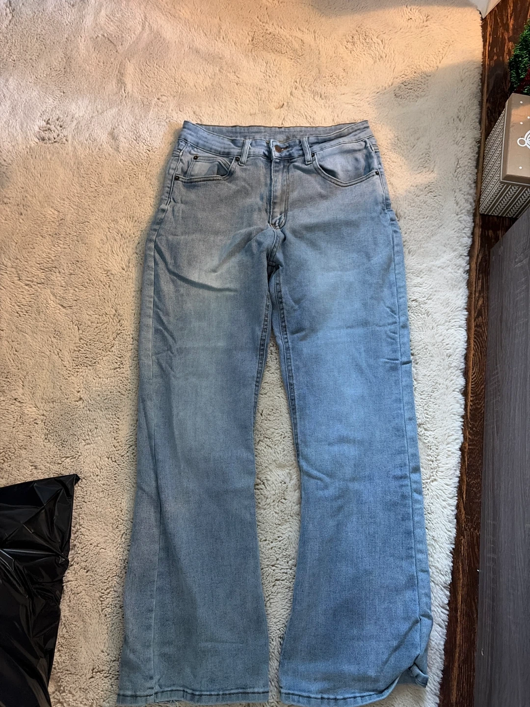 Neon Blanc Unisex Flare Jeans Size M - photo 2