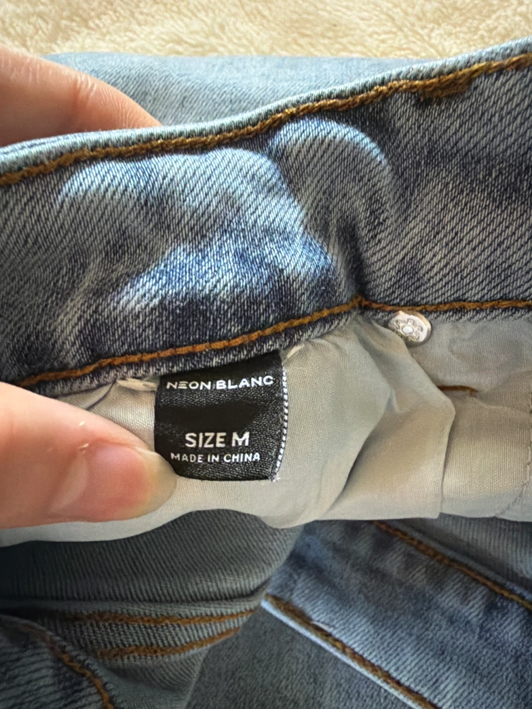 Neon Blanc Unisex Flare Jeans Size M - photo 4