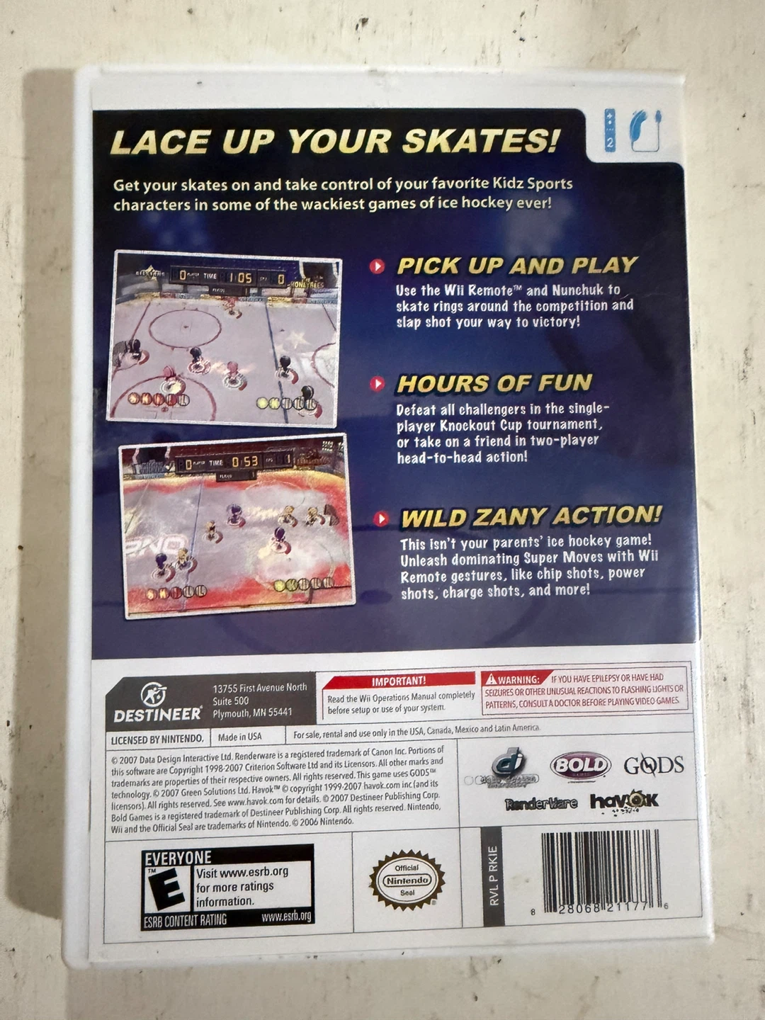 Kidz Sports: Ice Hockey (Nintendo Wii) - Case & Disc - photo 2