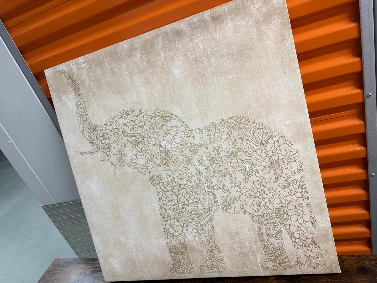 Canvas Wall Art Elephant Floral Design - photo 2