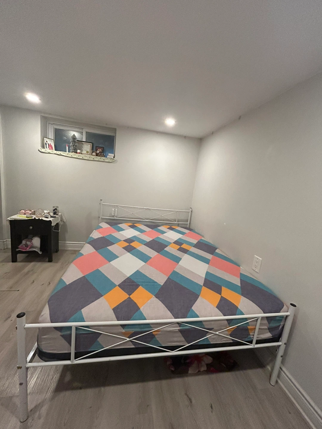 White Metal Bed Frame