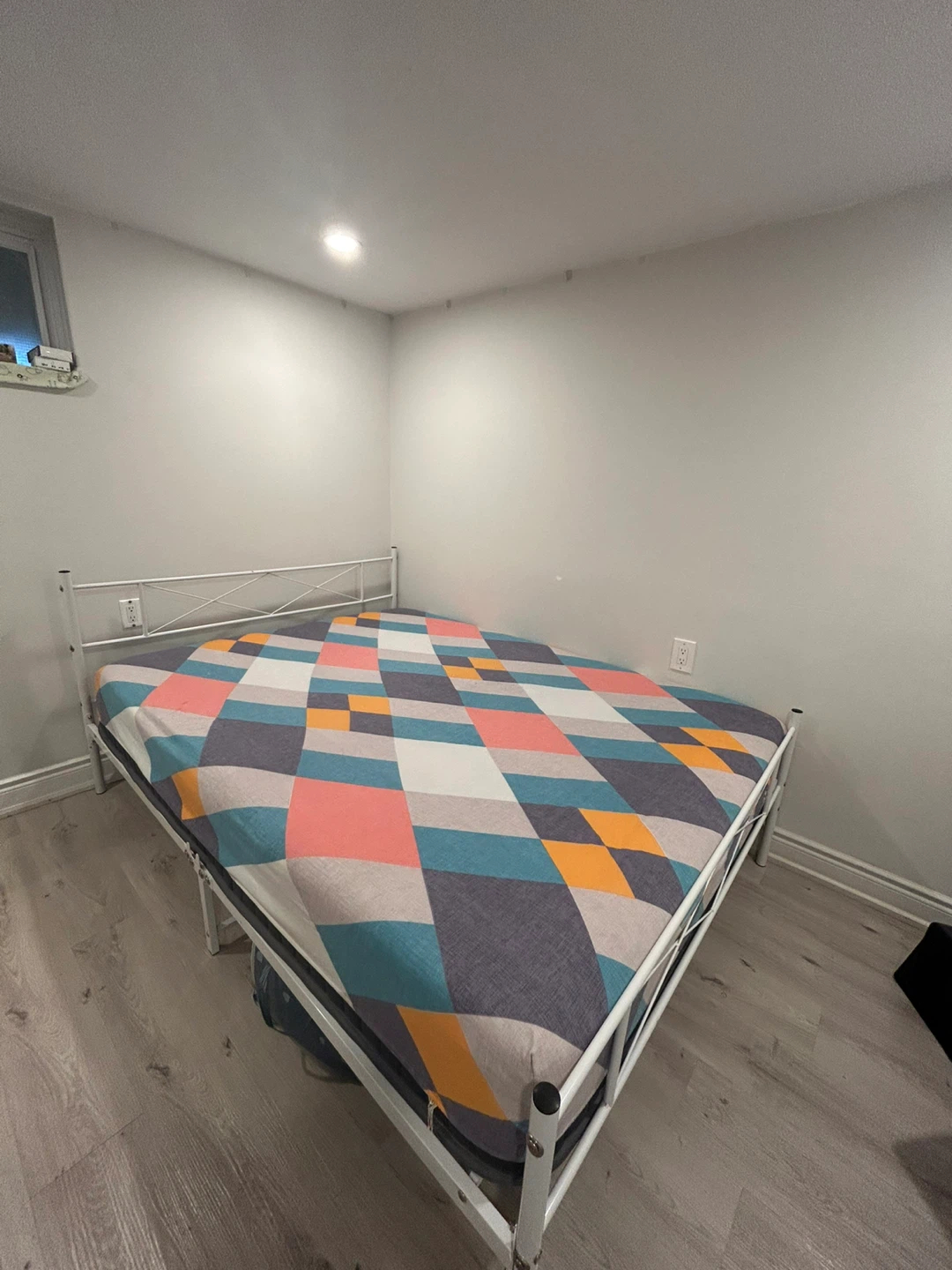 White Metal Bed Frame - photo 2