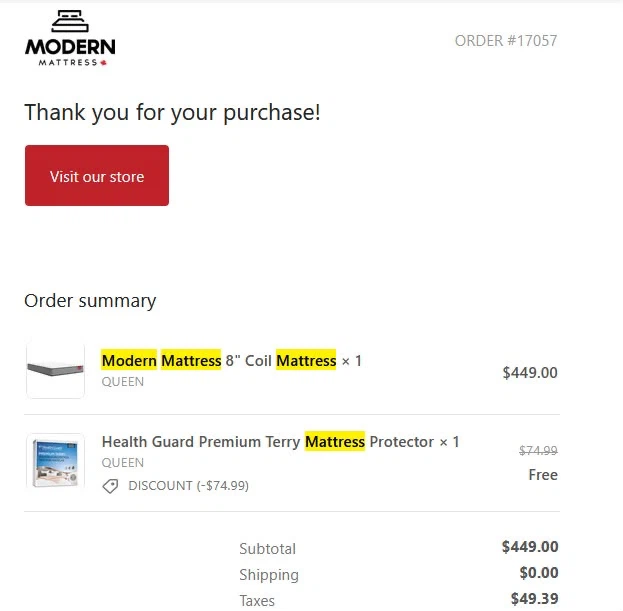 Modern Mattress 8" Coil Mattress
