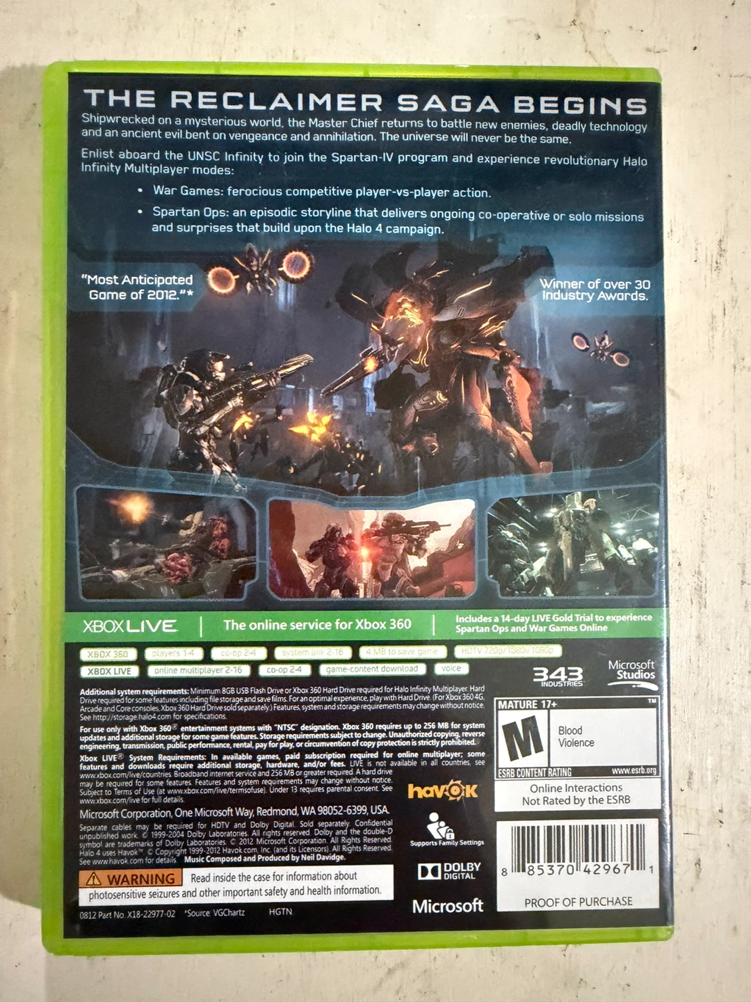 Halo 4 Xbox 360 (CIB Complete 2-Disc Set) - photo 2