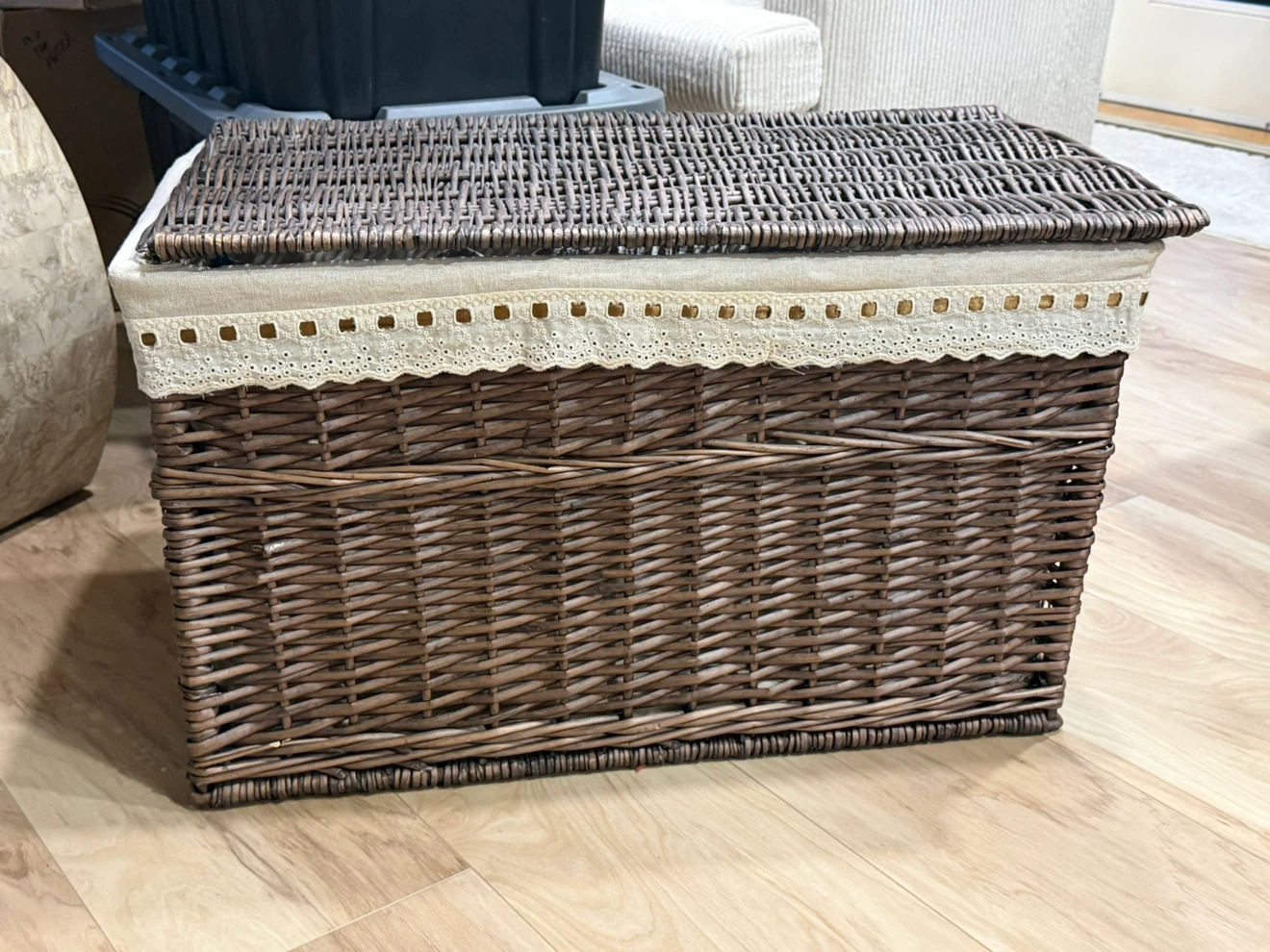Woven Storage Basket with Lid