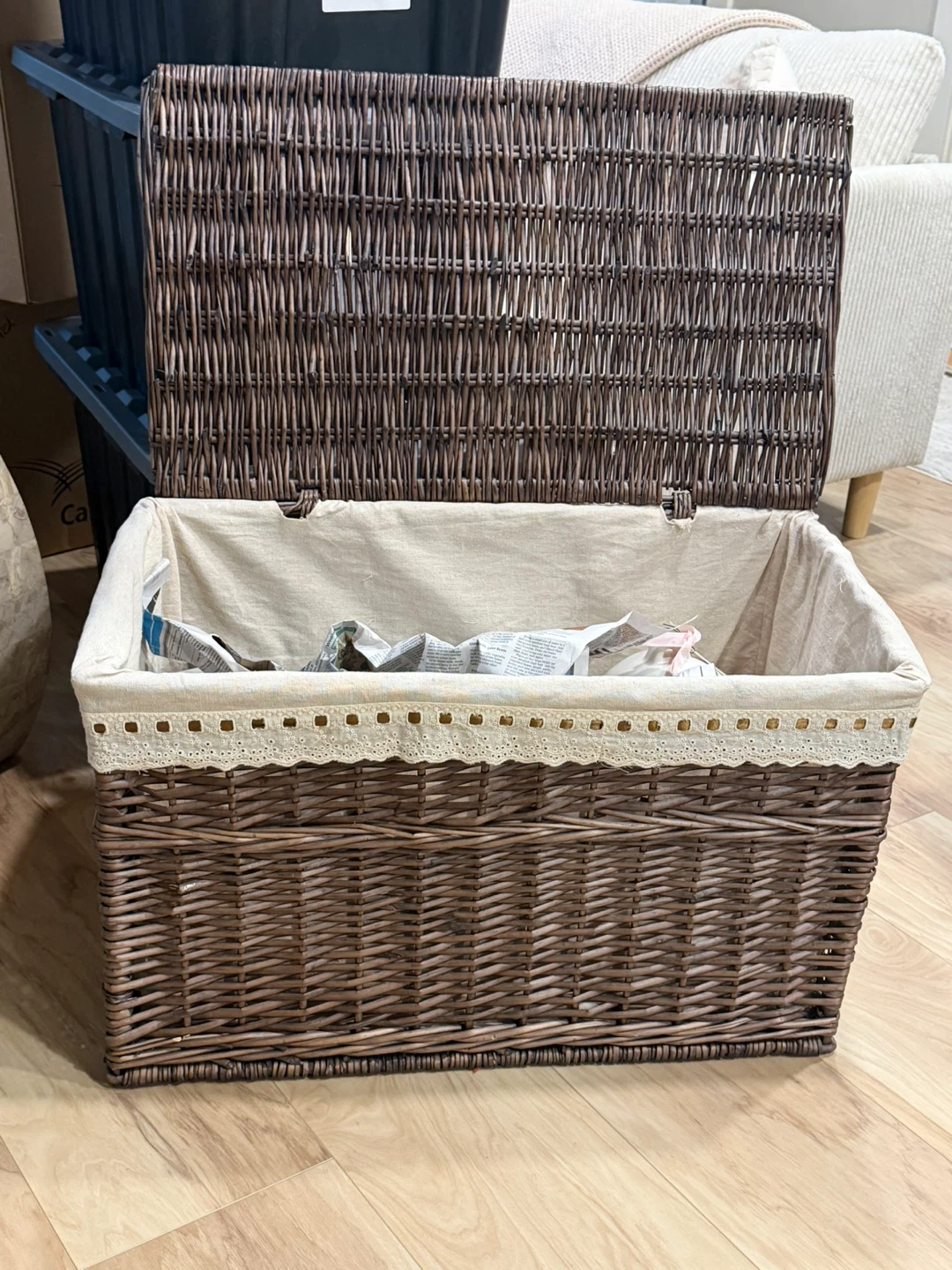 Woven Storage Basket with Lid - photo 2