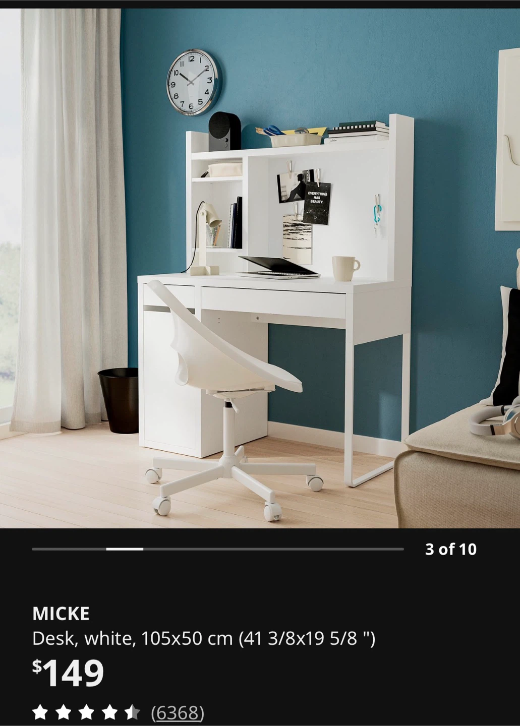 MOVING SALE IKEA MICKE White Desk - photo 4