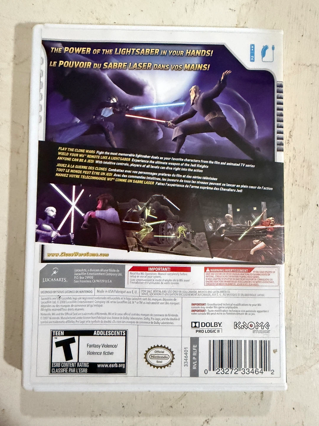 Star Wars Clone Wars Lightsaber Duels Wii (Complete CIB) - photo 2