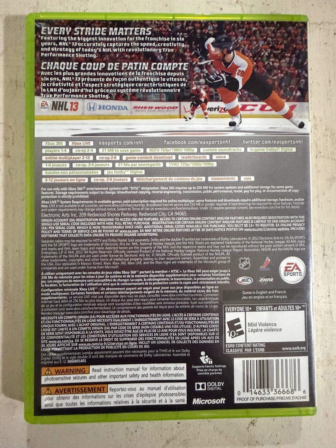 NHL 13 Xbox 360 (Complete CIB Tested) - photo 2