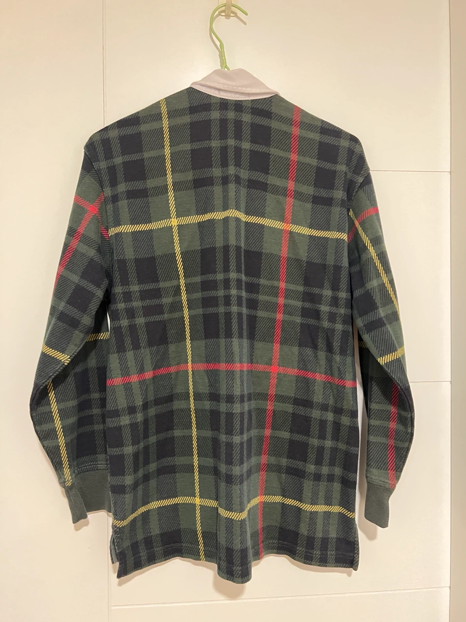 Green Tartan plaid rugby shirt - photo 4