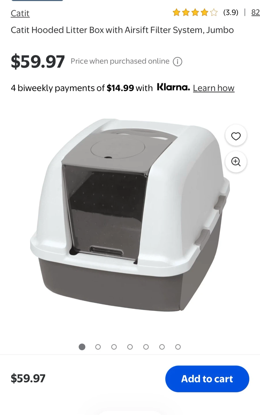 Catit Hooded Litter Box with Airsift Filter System, Jumbo