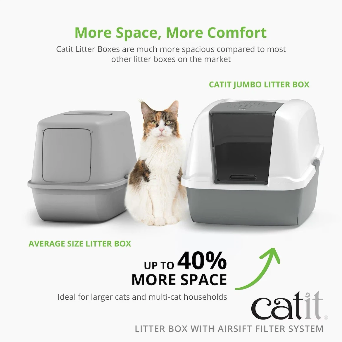Catit Hooded Litter Box with Airsift Filter System, Jumbo - photo 4
