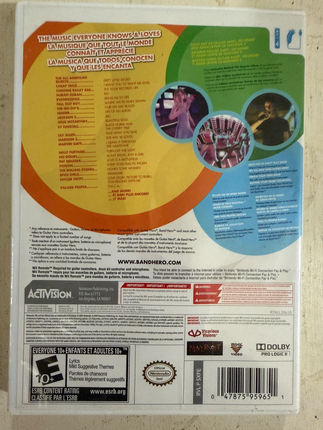 Band Hero Nintendo Wii (Complete CIB Tested) - photo 2
