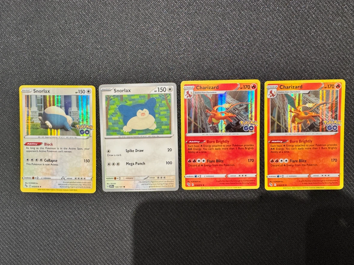 Pokemon Cards - Snorlax & Charizard
