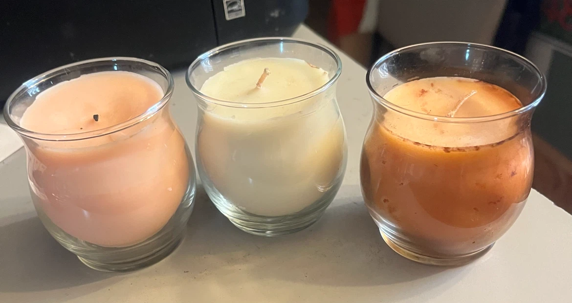 Set of 3 Glass Jar Scented Candles